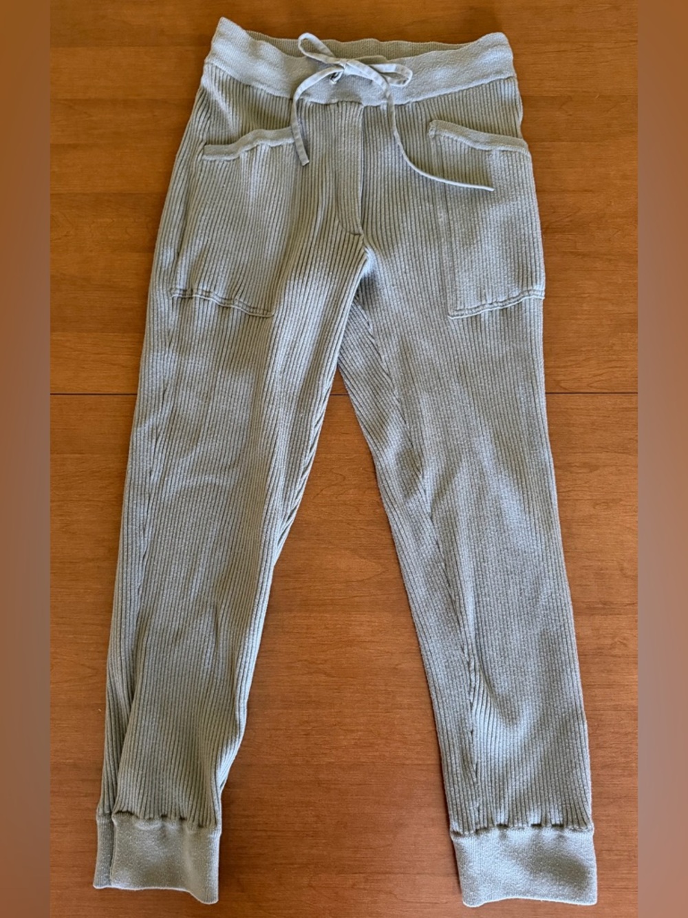 Jonathan Simkhai Men's Ribbed Drawstring Joggers - Olive Green